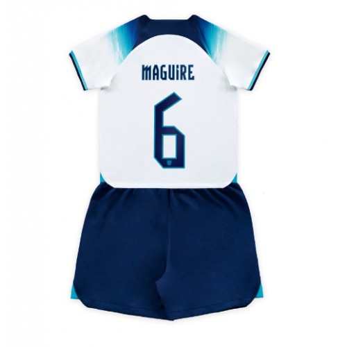 Maillot de foot Angleterre Harry Maguire #6 Domicile enfant Monde 2022 Manches Courte (+ pantalon court)